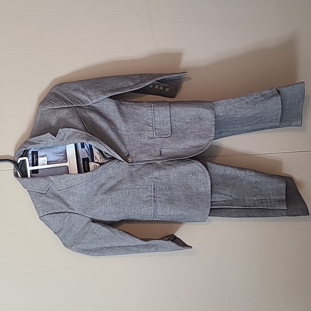 Crewcuts Thompson grey suit sz 4-5 jacket w sz4 AND size 5 pants